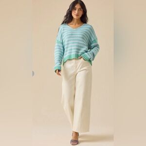 18. Striped Green and Blue Sweater